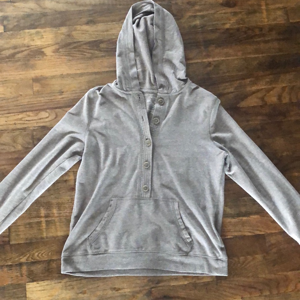 Long sleeve button up sweatshirt/hoodie
